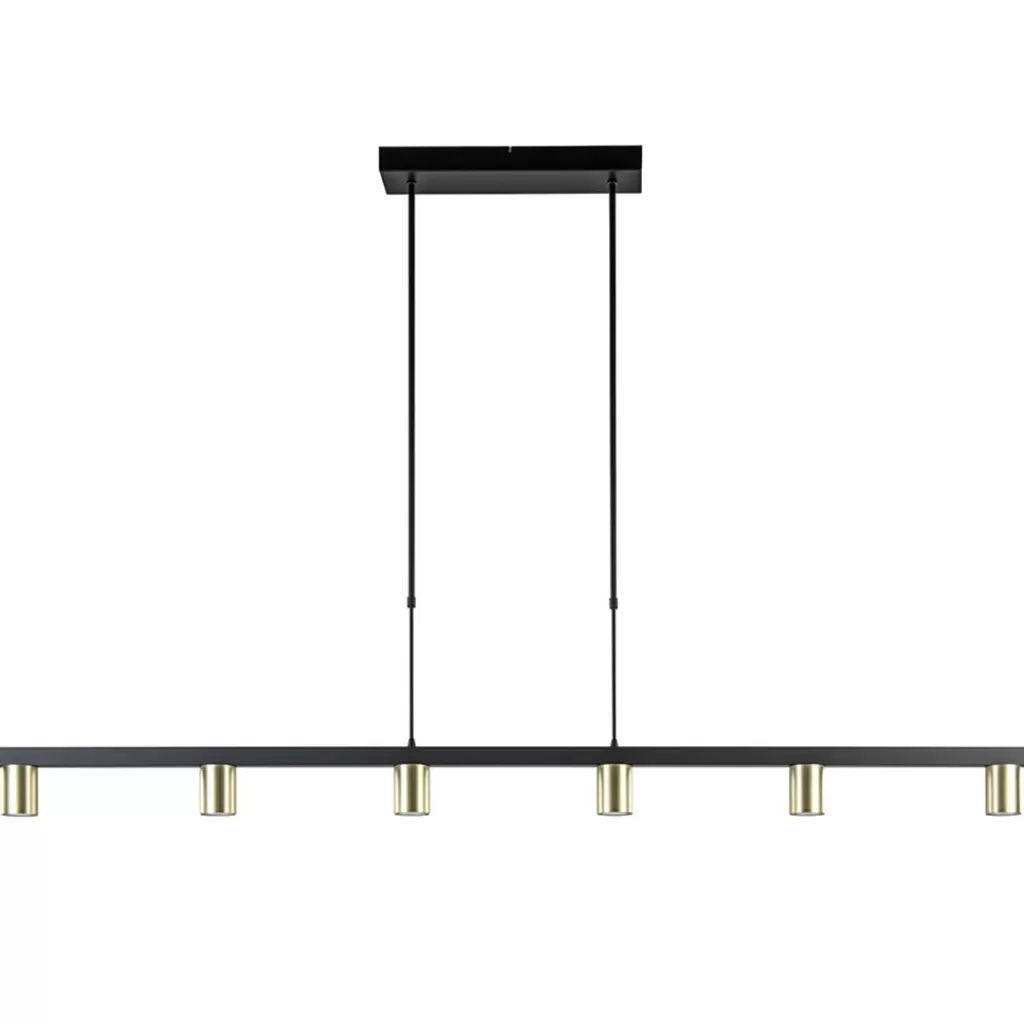 Hanglamp Bounce 6L 160cm zwart/goud>Straluma Clearance