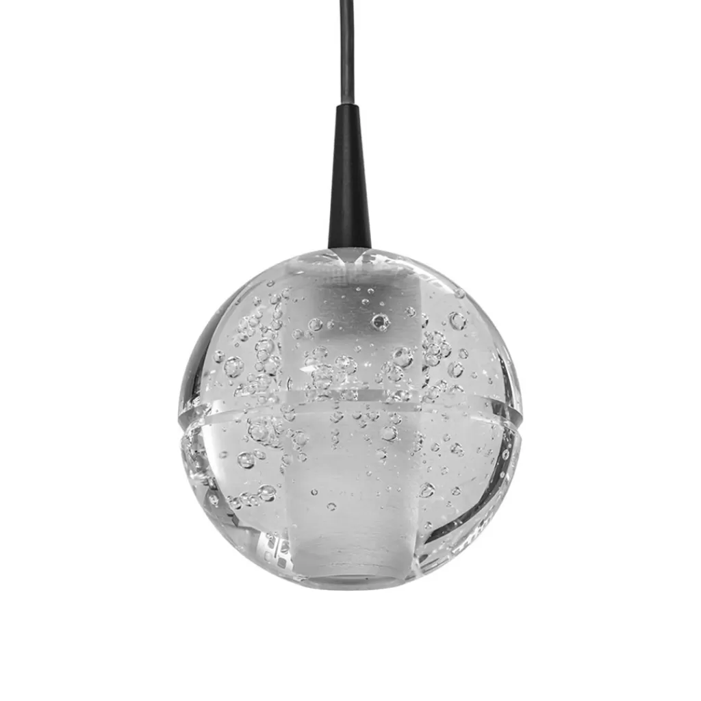 Hanglamp Bubbles 1L zwart/helder dtw>Straluma New