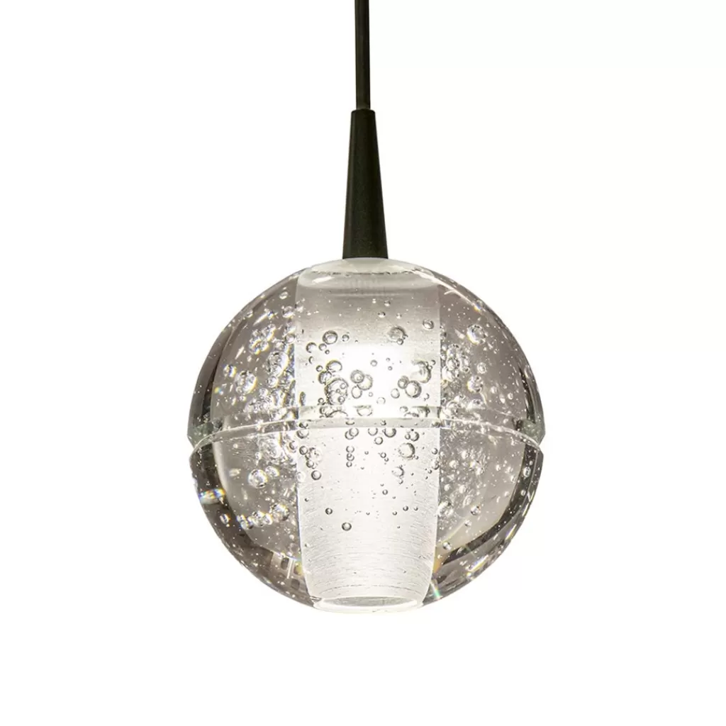 Hanglamp Bubbles 1L zwart/helder dtw>Straluma New