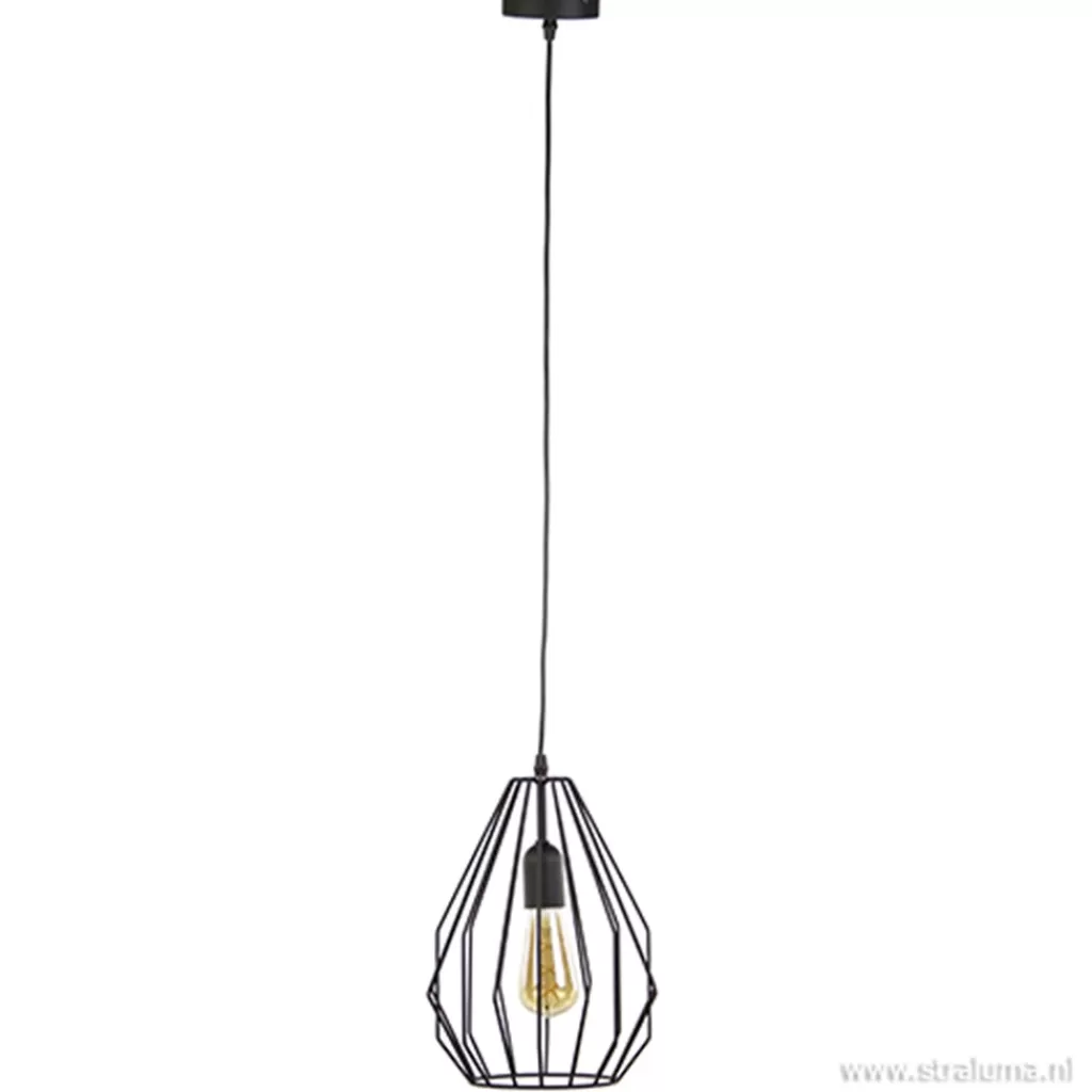 Hanglamp draad mat zwart>Straluma Store