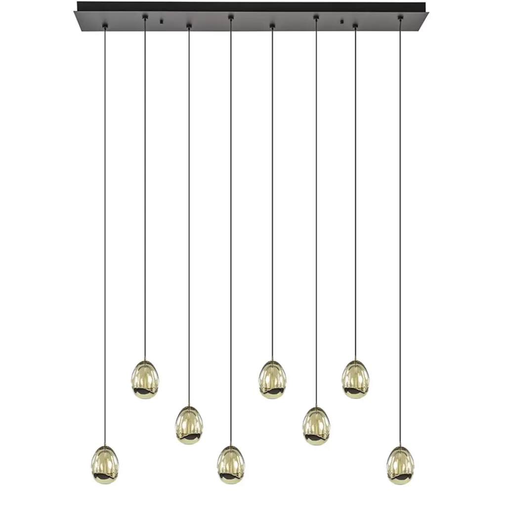 Hanglamp Golden Egg 8L zwart/goud>Straluma Fashion