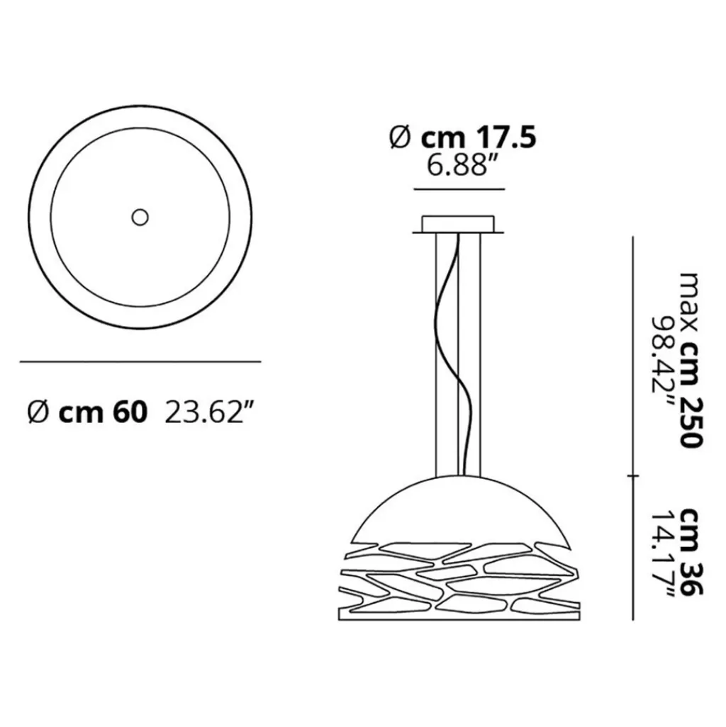 Hanglamp Kelly koepel 60cm wit>Straluma Flash Sale