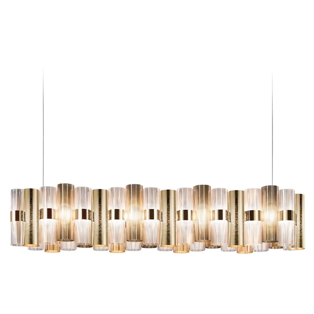 Hanglamp La Lollo linear 140 goud>Straluma Hot