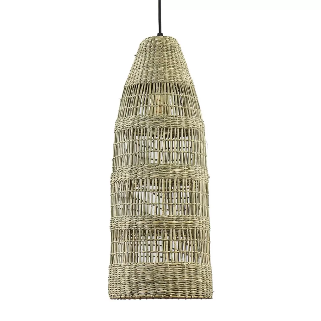 Hanglamp Latika smal zeegras naturel met zwart>Straluma Hot