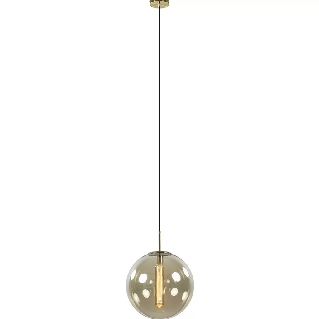 Hanglamp Medina satin gold/amber glas 40cm>Straluma Best Sale