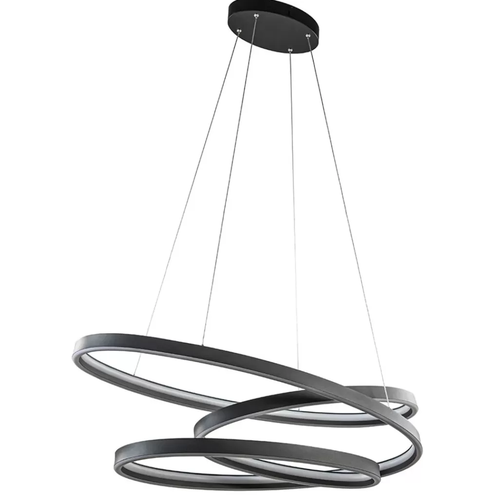 Hanglamp ovale ringen mat zwart>Straluma Hot