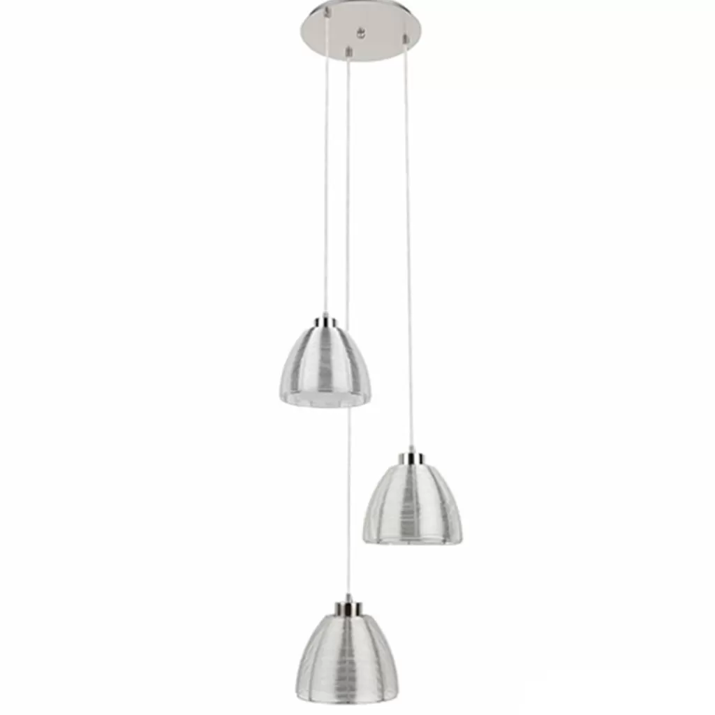 Hanglamp rond 3-lichts alu draad/glas>Straluma Fashion