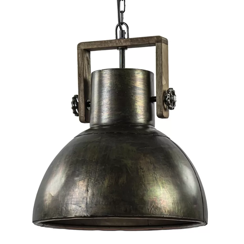 Hanglamp Shelly industrieel bruin/hout>Straluma Sale