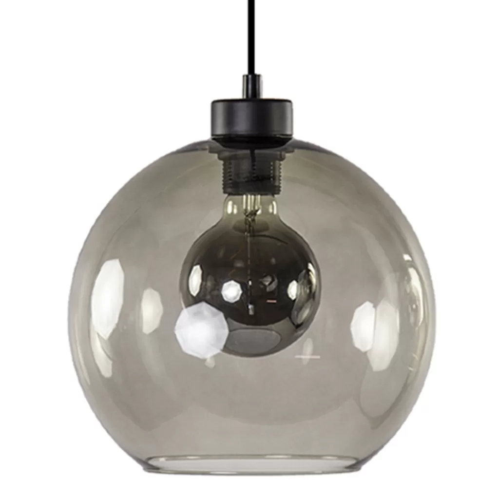 Hanglamp zwart met smoke glas 25cm>Straluma Best