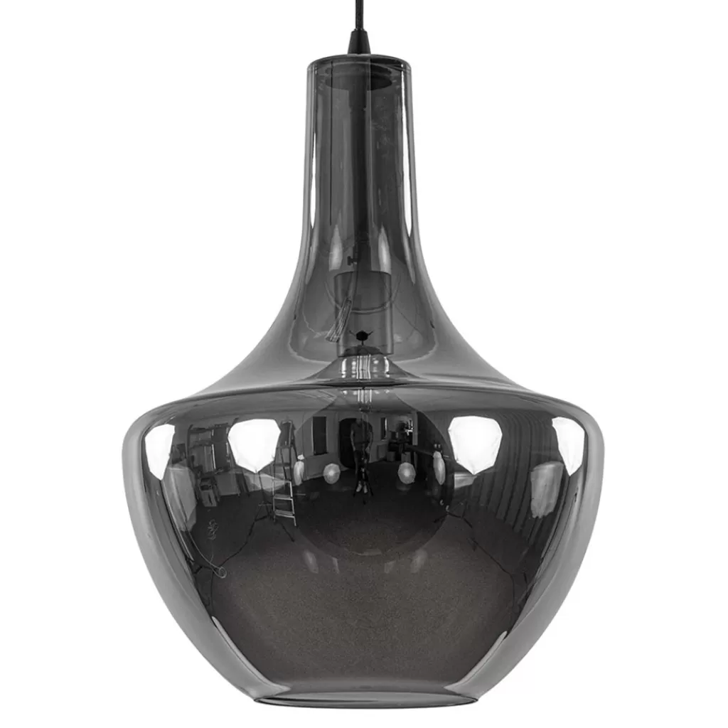 Hanglamp zwart met smoke glazen kap>Straluma Cheap