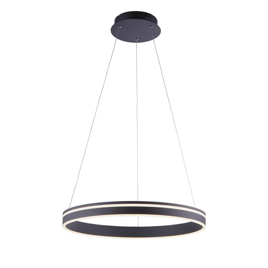 Hanglamp zwart ring 60cm + afst.bed.CCT>Straluma New