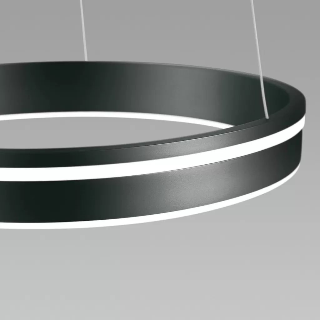 Hanglamp zwart ring 60cm + afst.bed.CCT>Straluma New