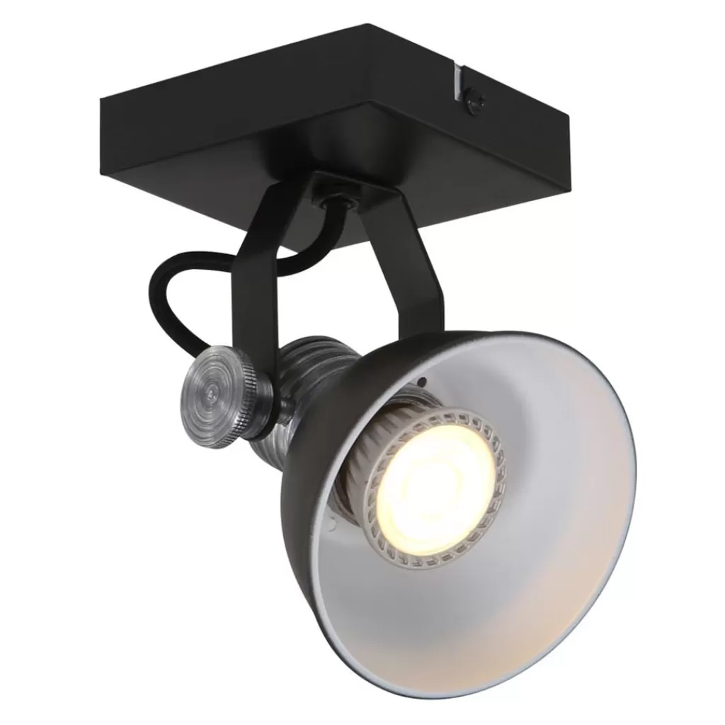 Industriële plafond/wandspot zwart inclusief LED>Straluma Online