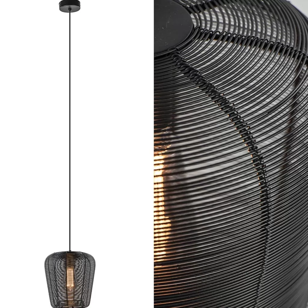 Kleine draad hanglamp Adeta mat zwart>Straluma Store