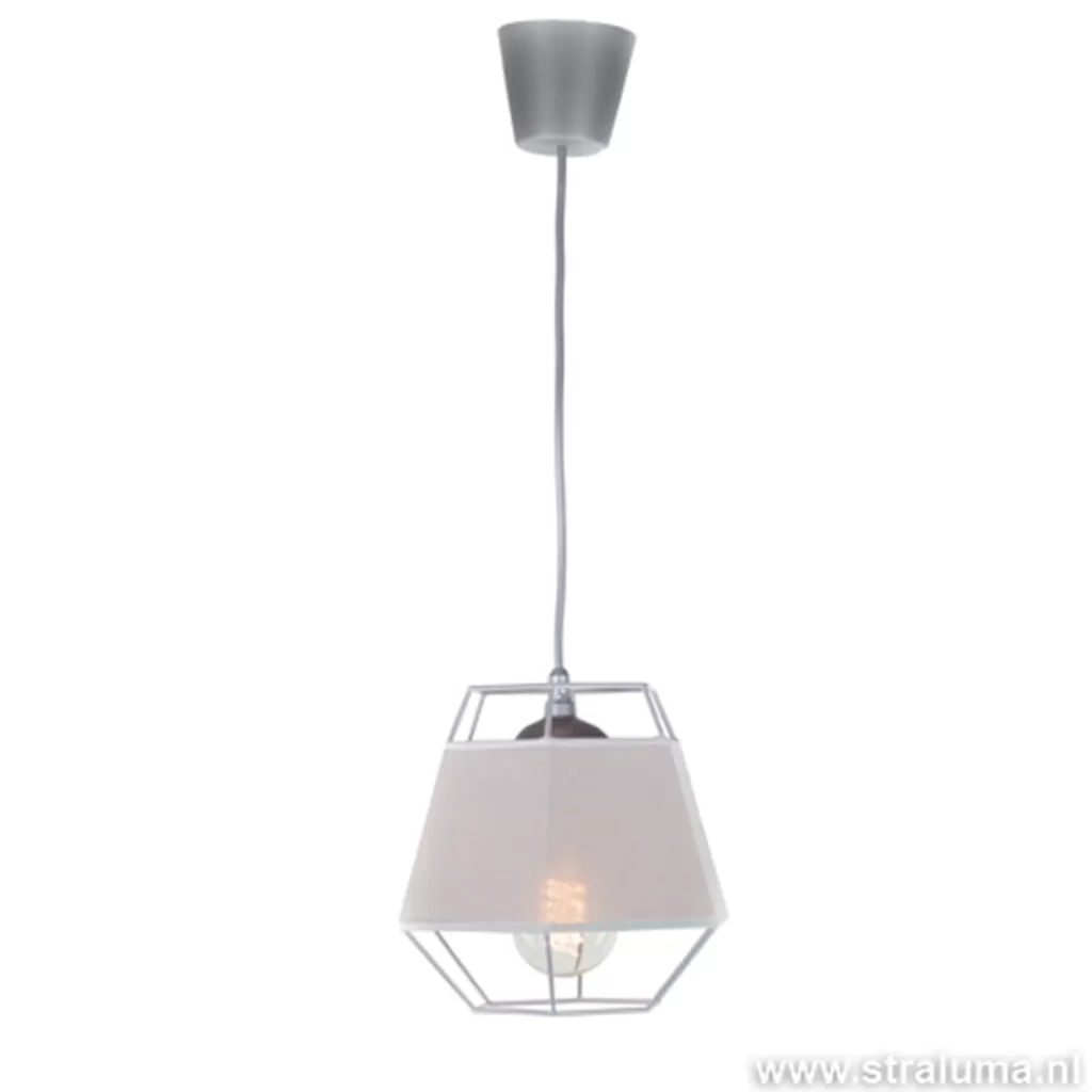 Kleine grijze hanglamp draad met stof>Straluma Best Sale