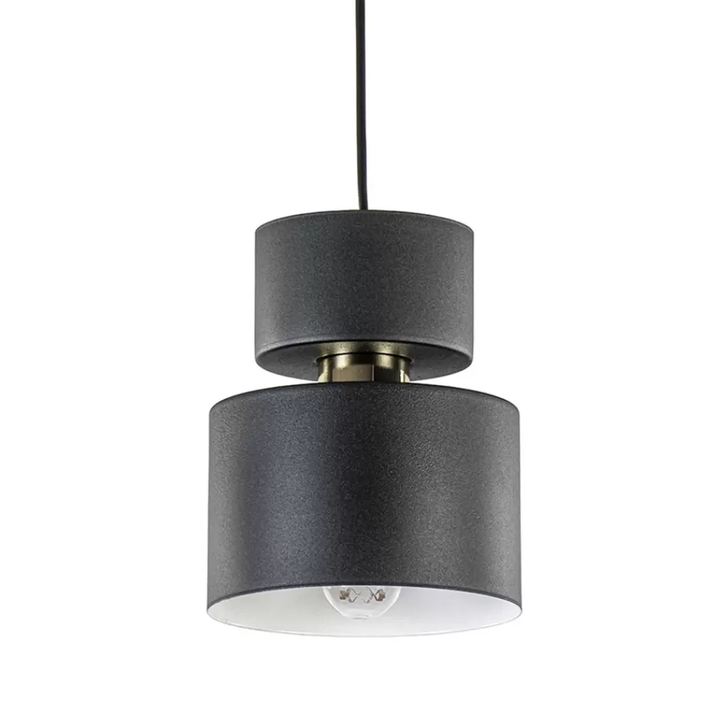 Kleine hanglamp zwart met goud accent>Straluma Cheap