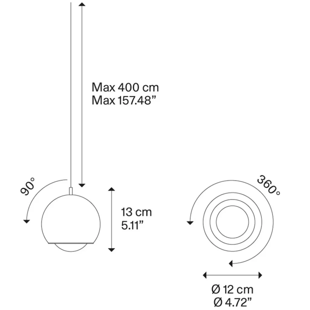 Kleine Italiaanse design hanglamp LED bol Spider wit>Straluma Best