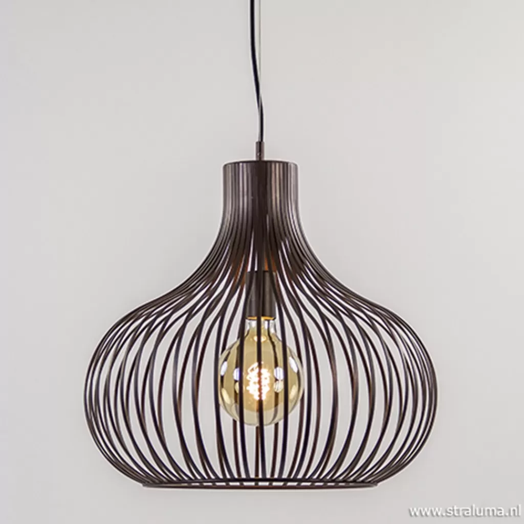 Landelijke draadlamp-hanglamp bruin 48cm>Straluma Outlet