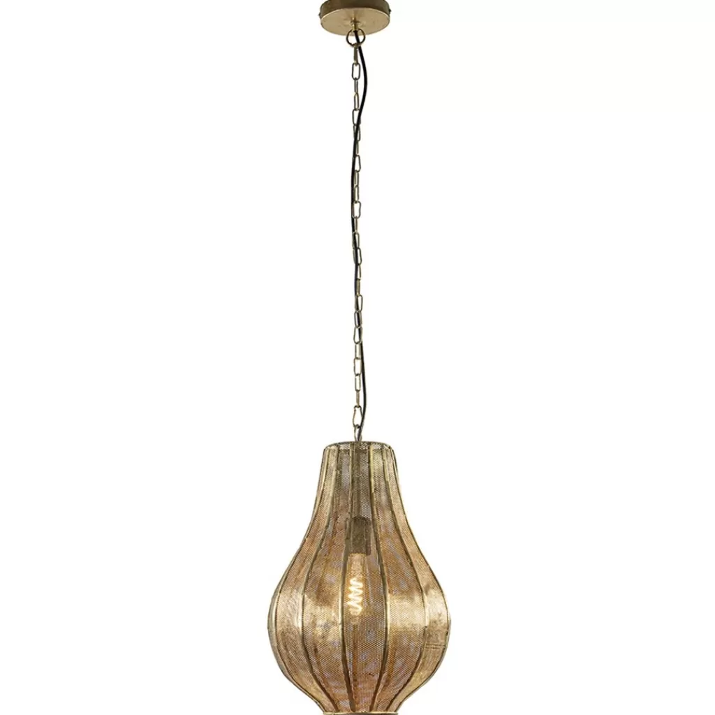 Landelijke druppel hanglamp goud Oosters>Straluma Shop