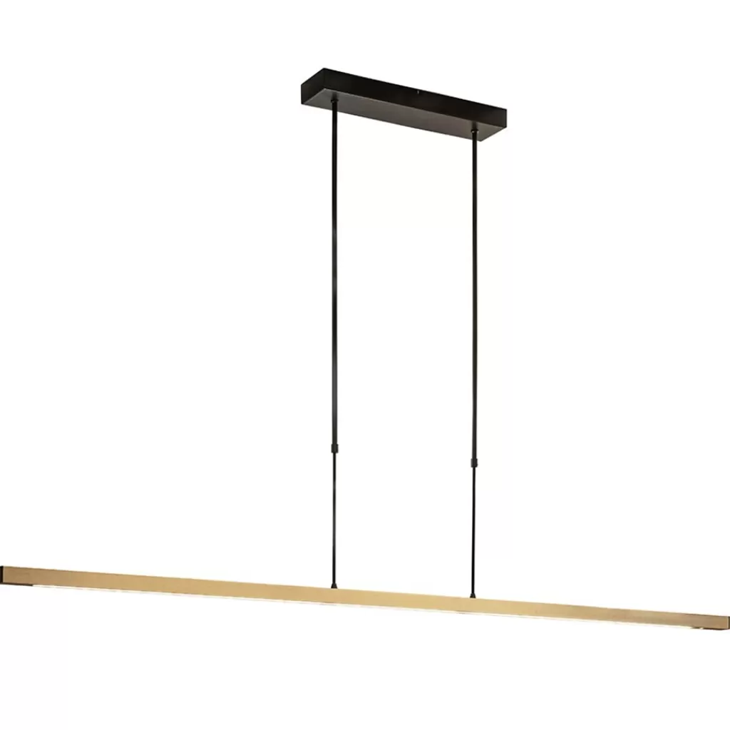 LED hanglamp aluminium mat zwart met mat goud dimbaar>Straluma Flash Sale