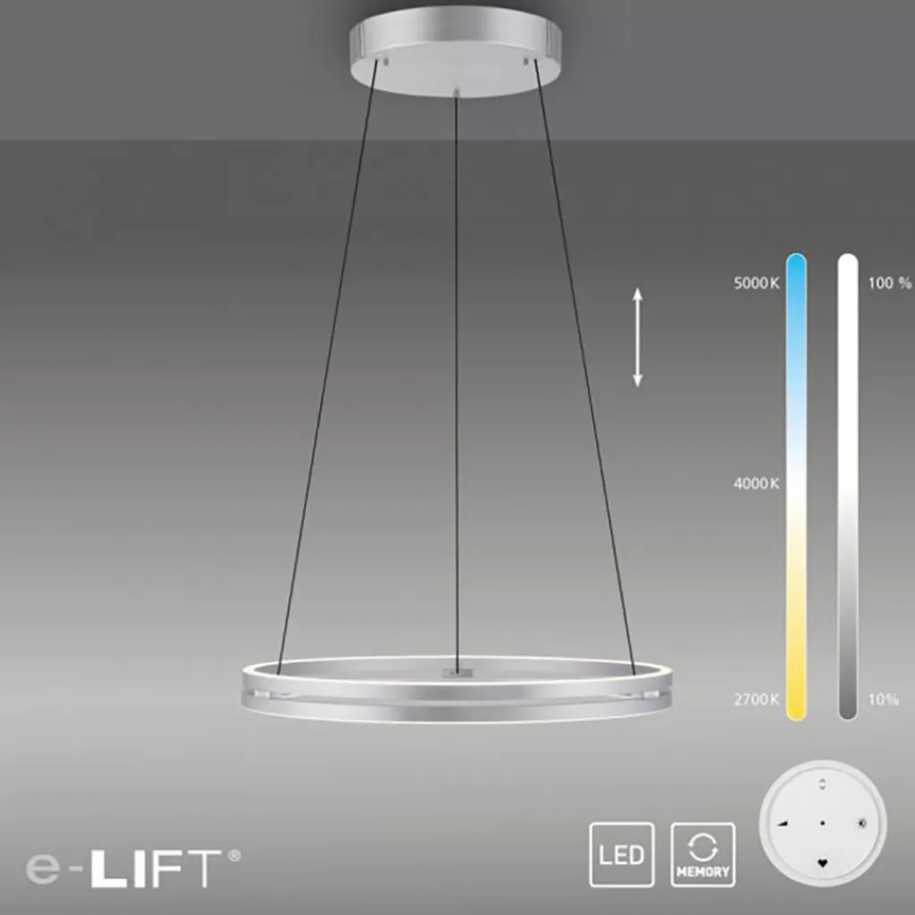 LED hanglamp aluminium met E-Lift functie>Straluma Clearance