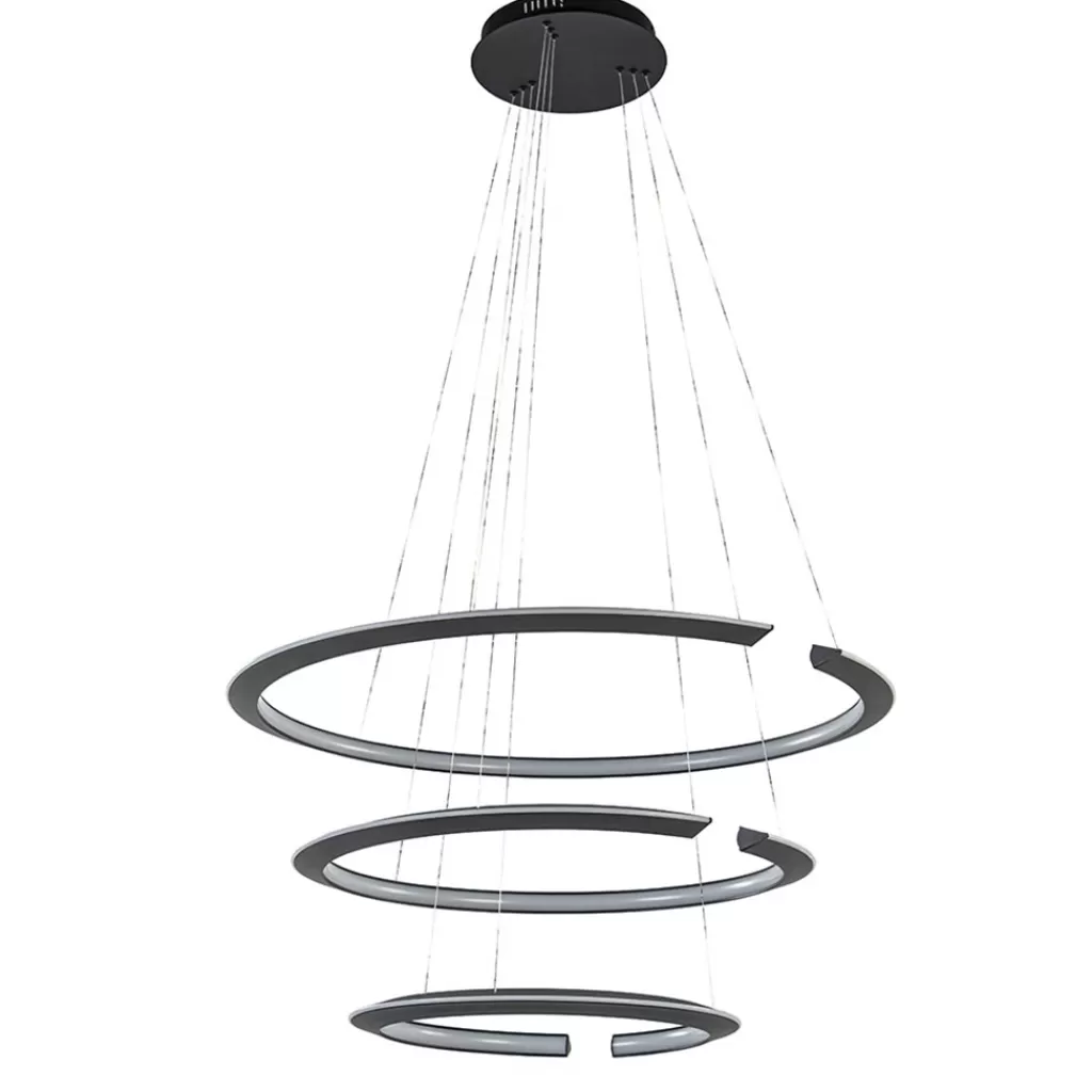 LED hanglamp ringen mat zwart>Straluma New