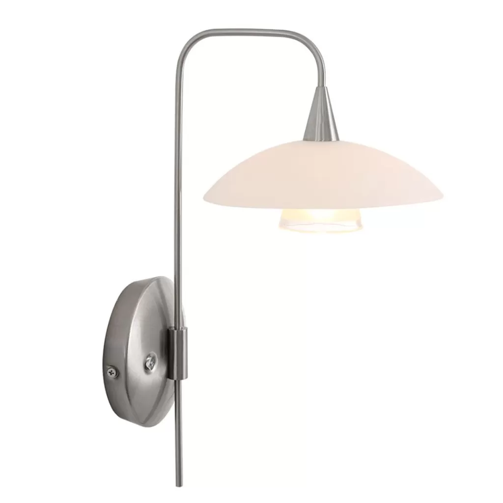 LED wandlamp staal met glas inclusief snoer>Straluma Best Sale