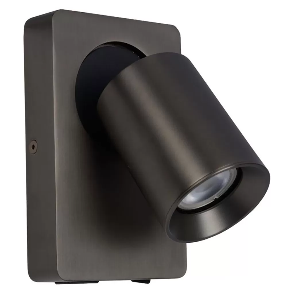 LED wandspot zwart staal met USB aansluiting>Straluma Sale