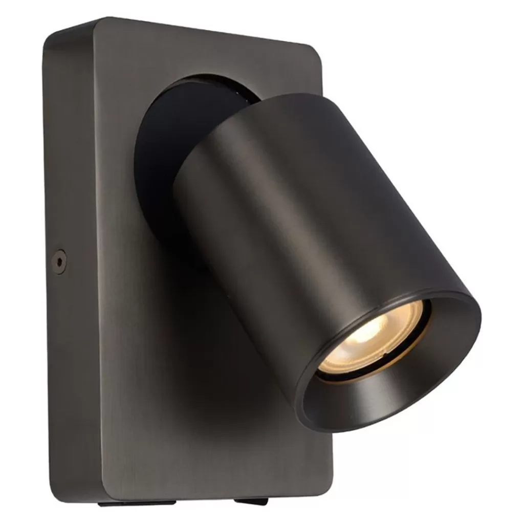 LED wandspot zwart staal met USB aansluiting>Straluma Sale