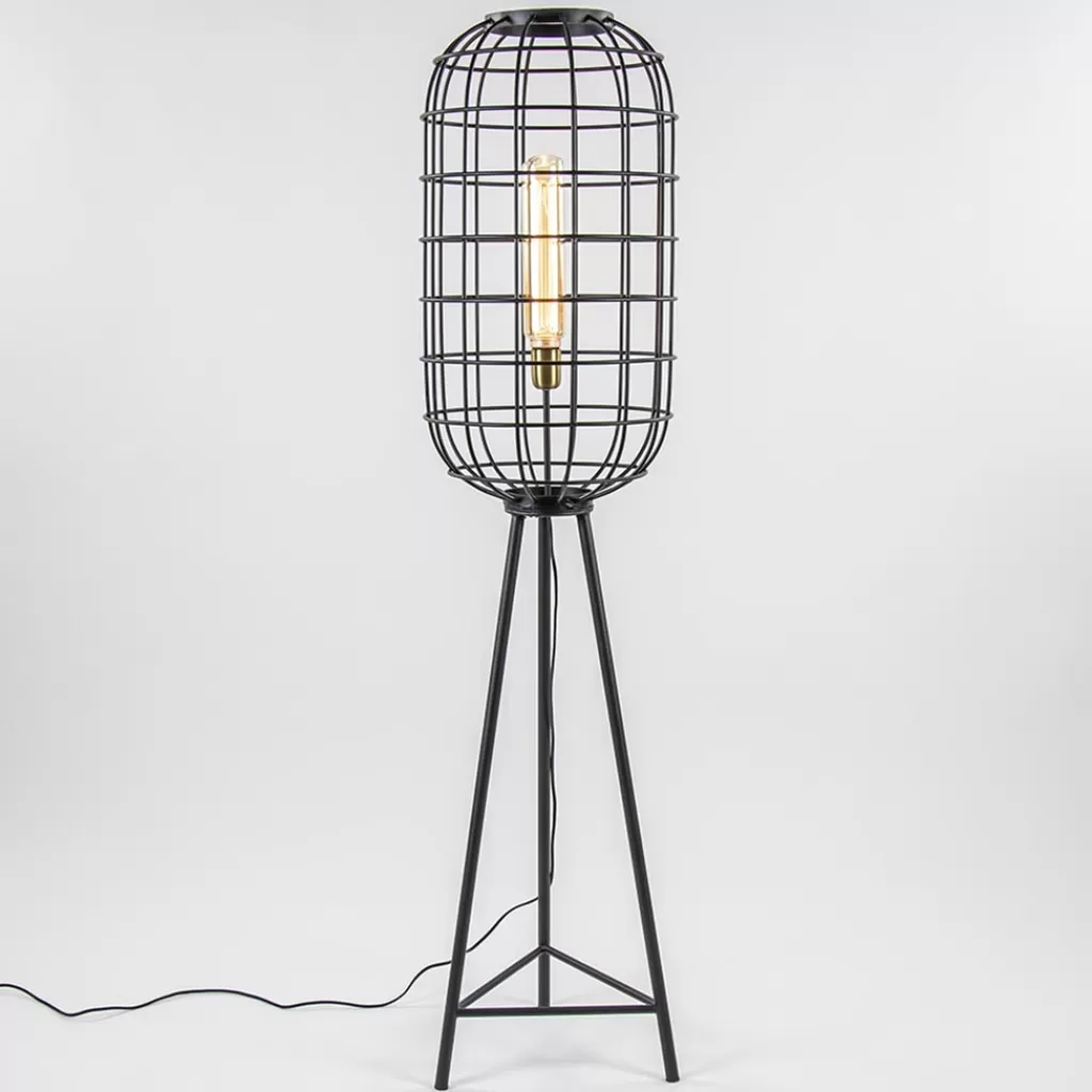 Light & Living vloerlamp Toah zwart met antiek brons>Straluma Clearance