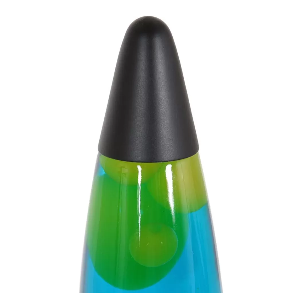 Mat zwarte lavalamp met blauw water en groene vlekken>Straluma Clearance