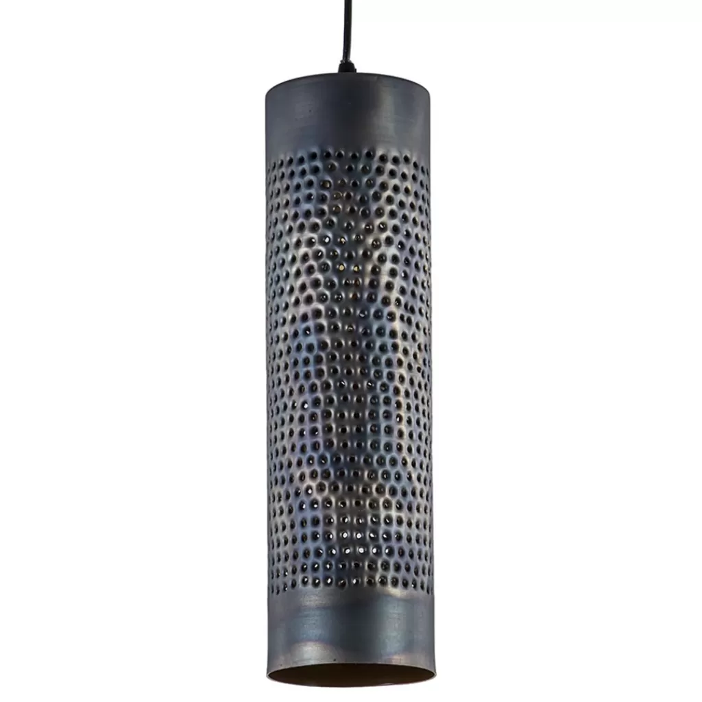 Metalen hanglamp cilinder bruin gevlamd>Straluma Discount