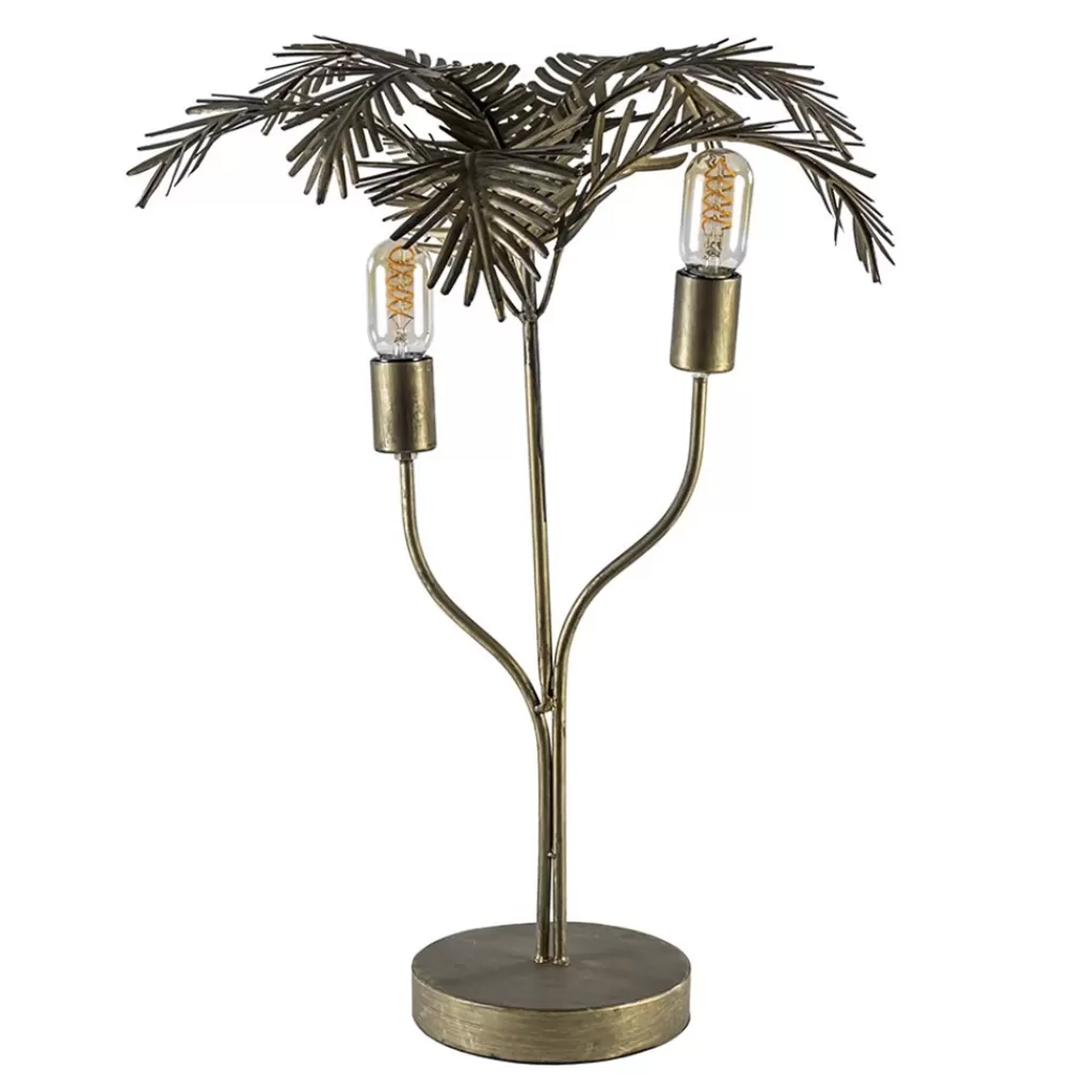 Metalen tafellamp Palm antiek brons Light and Living>Straluma Cheap