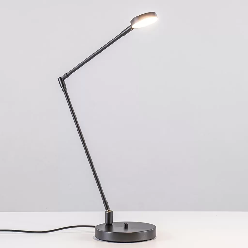 Moderne bureaulamp zwart staal met dimbaar LED>Straluma Cheap