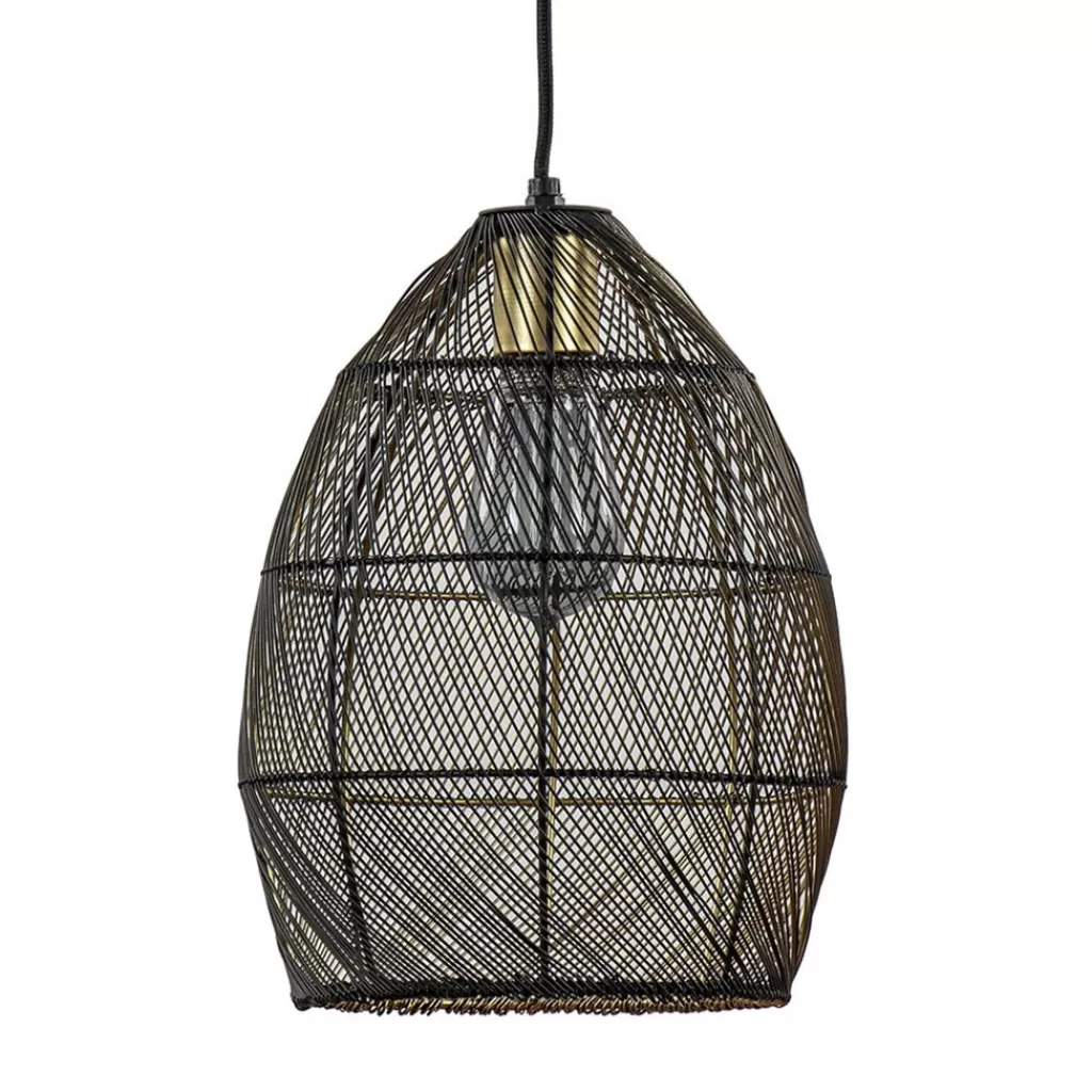 Moderne draad hanglamp Meya zwart met goud>Straluma Best