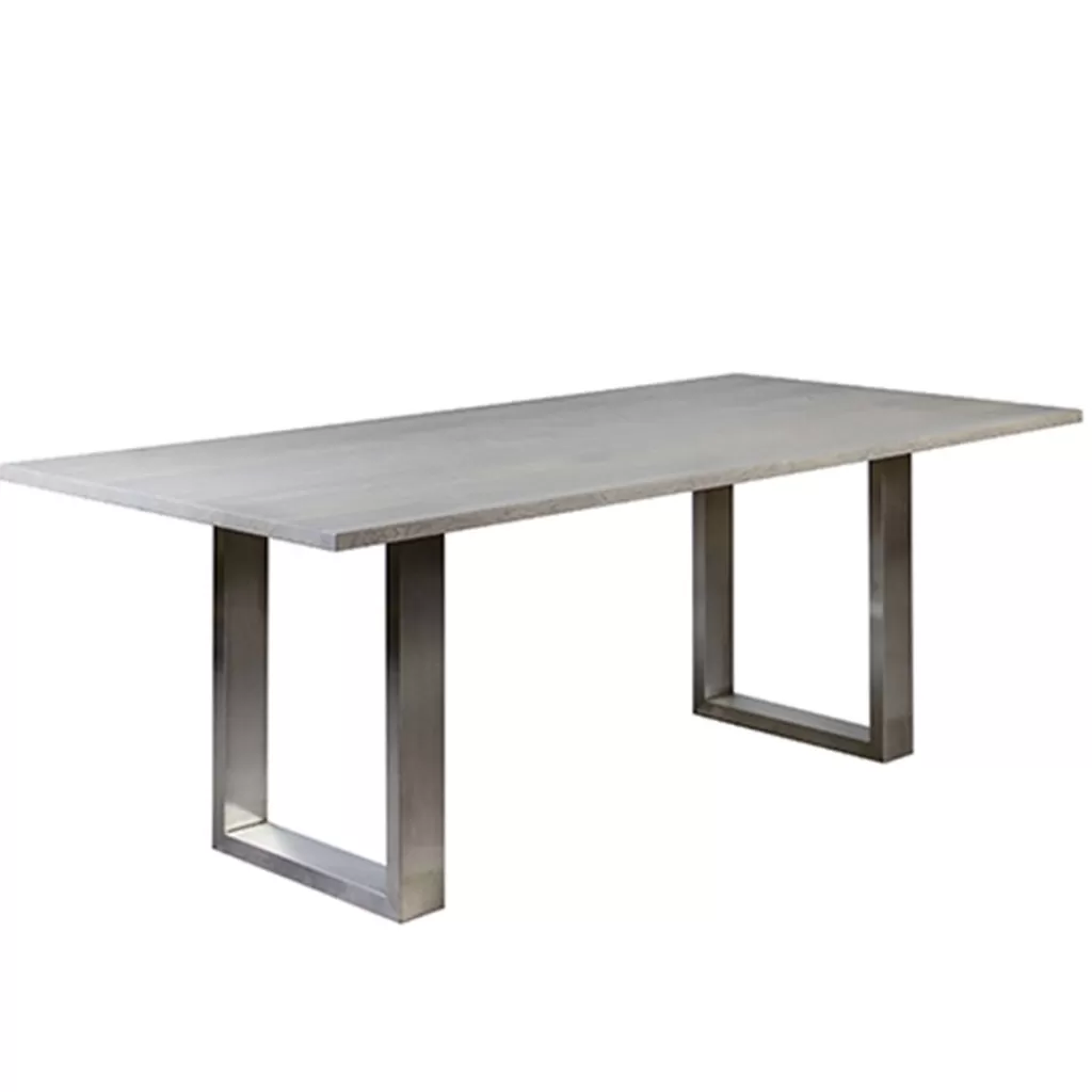 Moderne eettafel vergrijsd eiken 200x100>Straluma Cheap