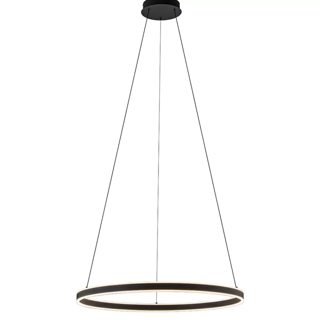 Moderne LED hanglamp zwarte ring 80 cm>Straluma Best Sale