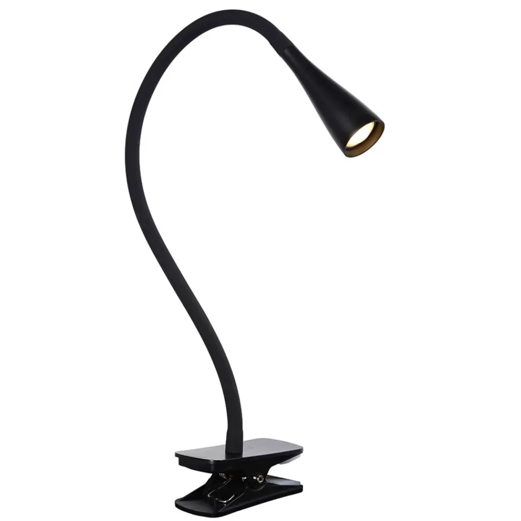 Moderne LED klemlamp zwart inclusief dimbaar LED>Straluma Fashion