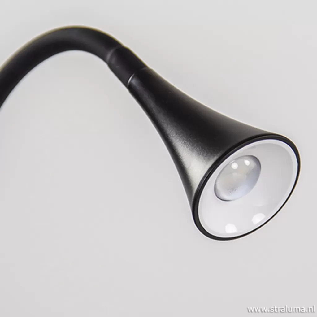 Moderne LED klemspot leeslamp zwart>Straluma Store