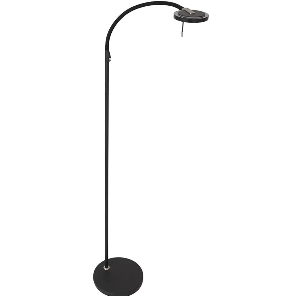 Moderne LED leeslamp zwart met smoke glas dimbaar>Straluma Sale