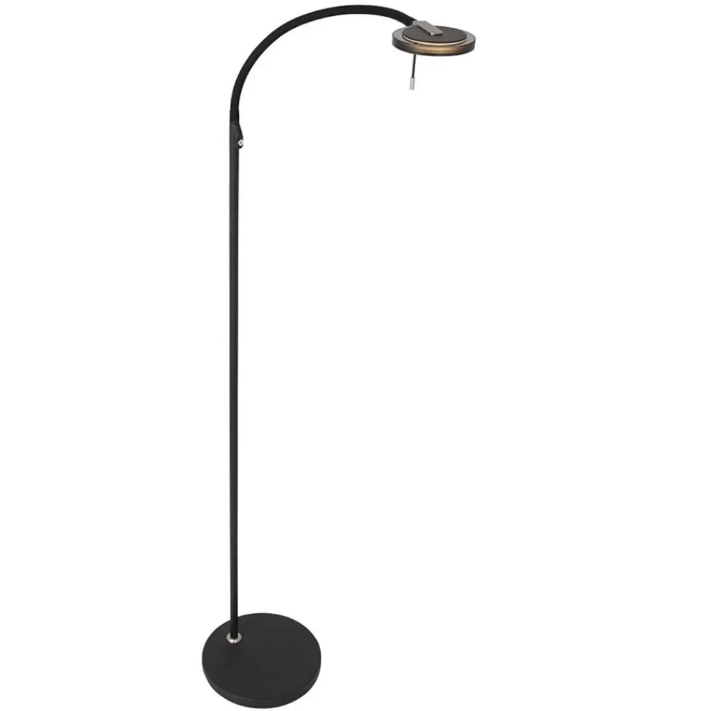 Moderne LED leeslamp zwart met smoke glas dimbaar>Straluma Sale