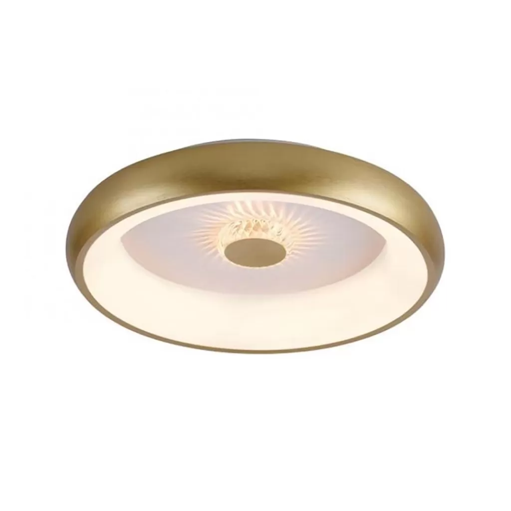 Moderne LED plafondlamp mat goud met remote dimbaar>Straluma Clearance