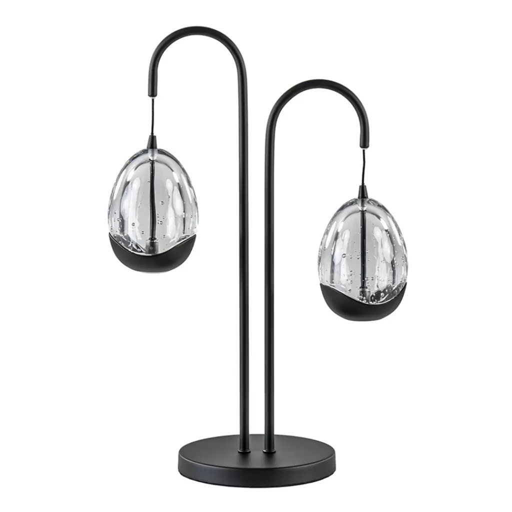 Moderne LED tafellamp egg glas met zwart>Straluma Sale