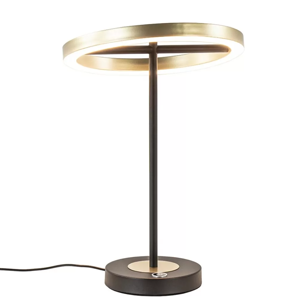 Moderne LED tafellamp zwart/goud dimbaar>Straluma Fashion