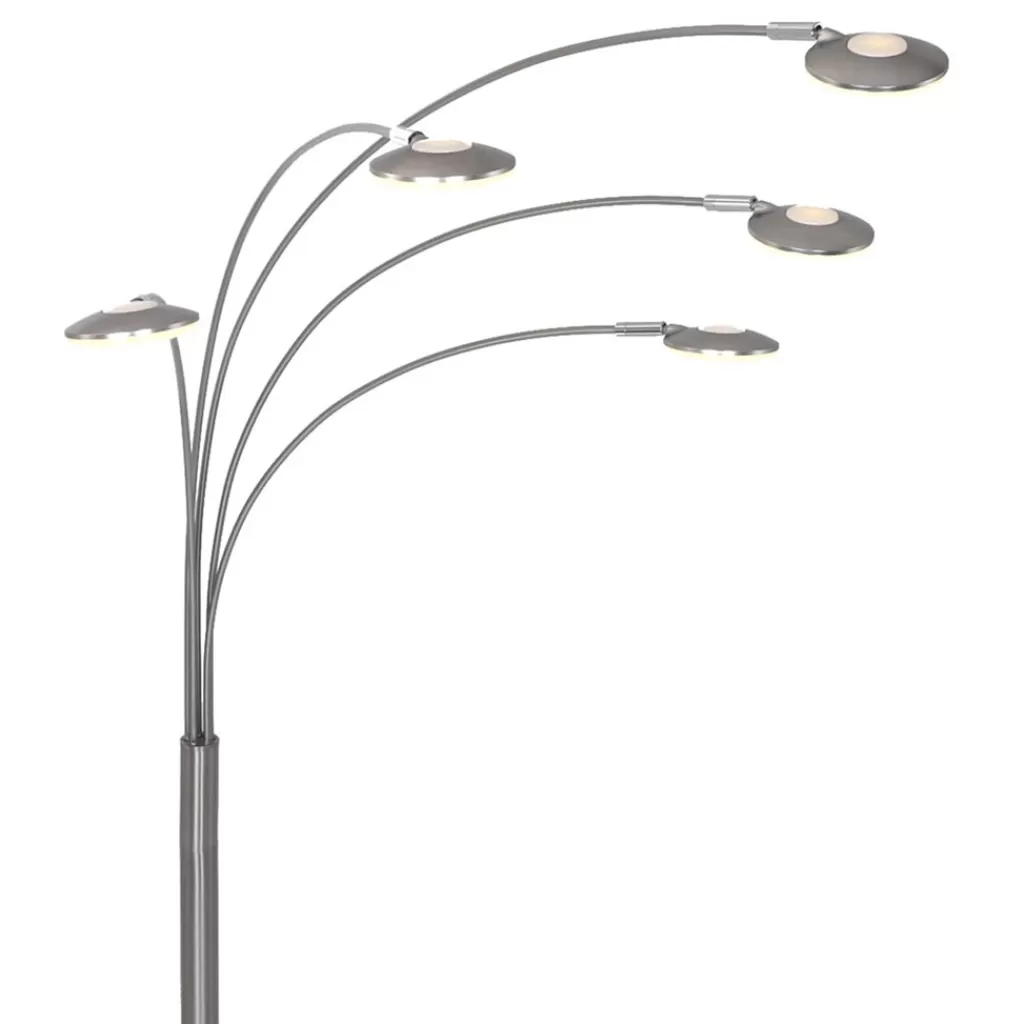 Moderne LED vloerlamp 5-lichts geborsteld staal dimbaar>Straluma Best Sale