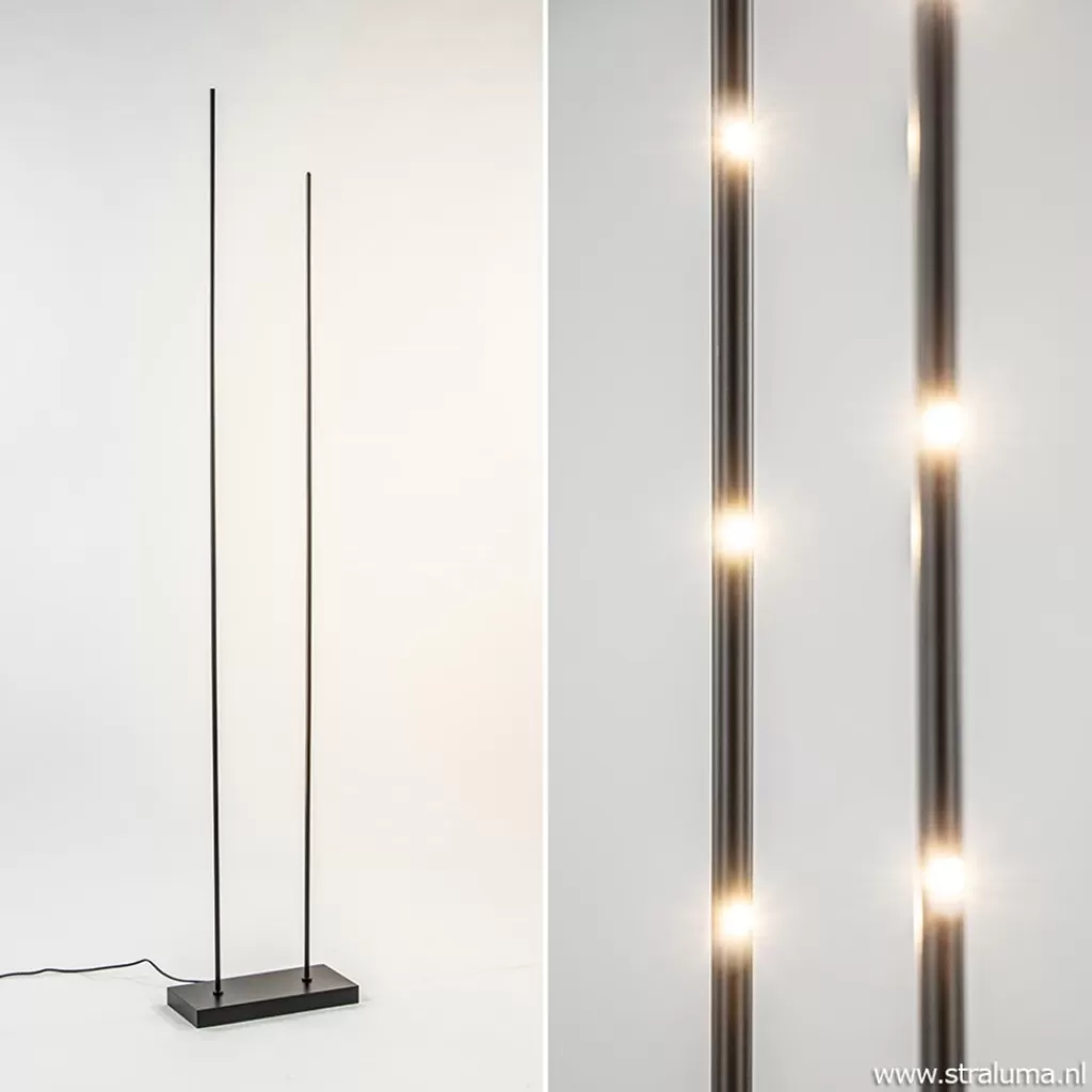 Moderne LED vloerlamp dimbaar mat zwart>Straluma Clearance