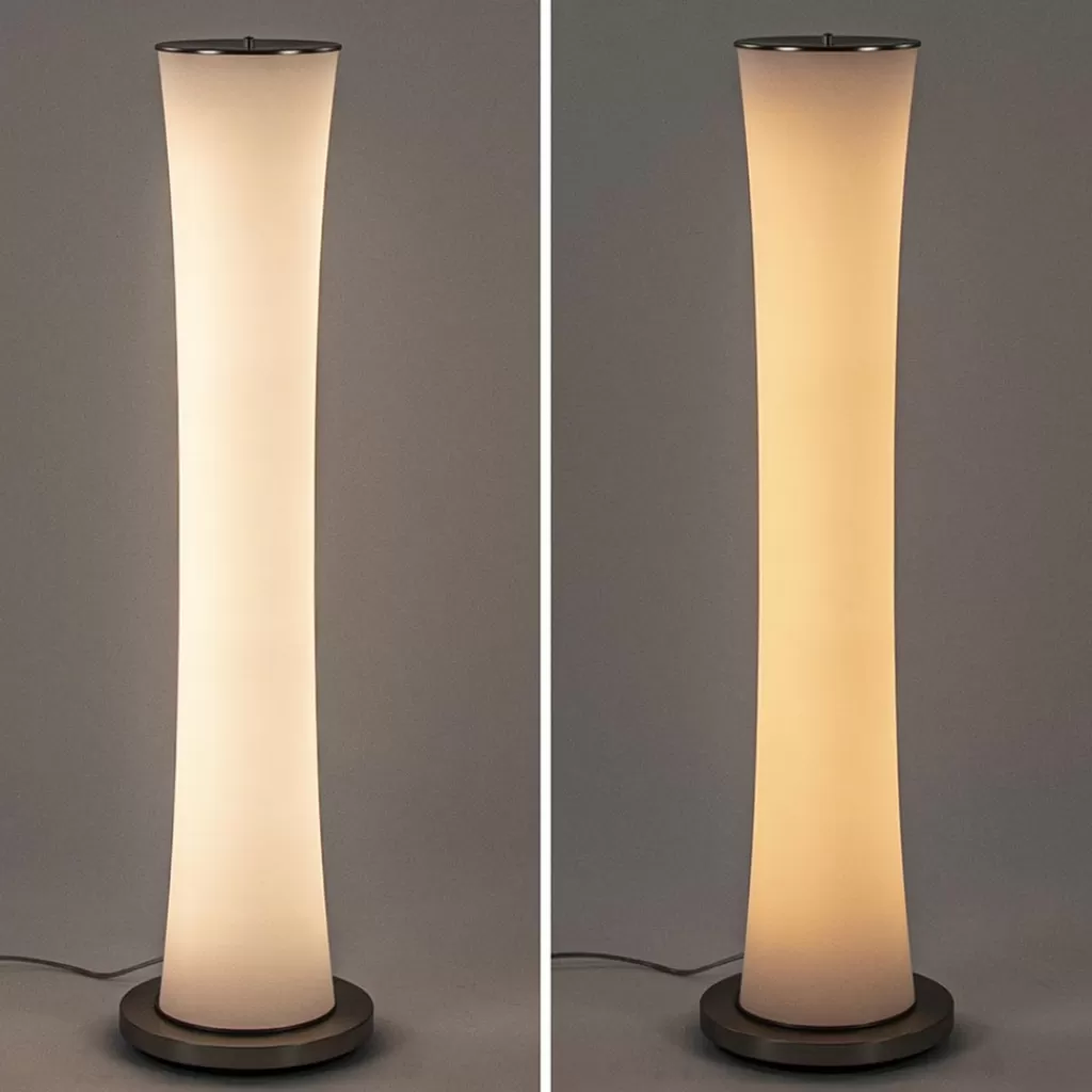 Moderne LED vloerlamp opaal glas met dim to warm>Straluma Sale