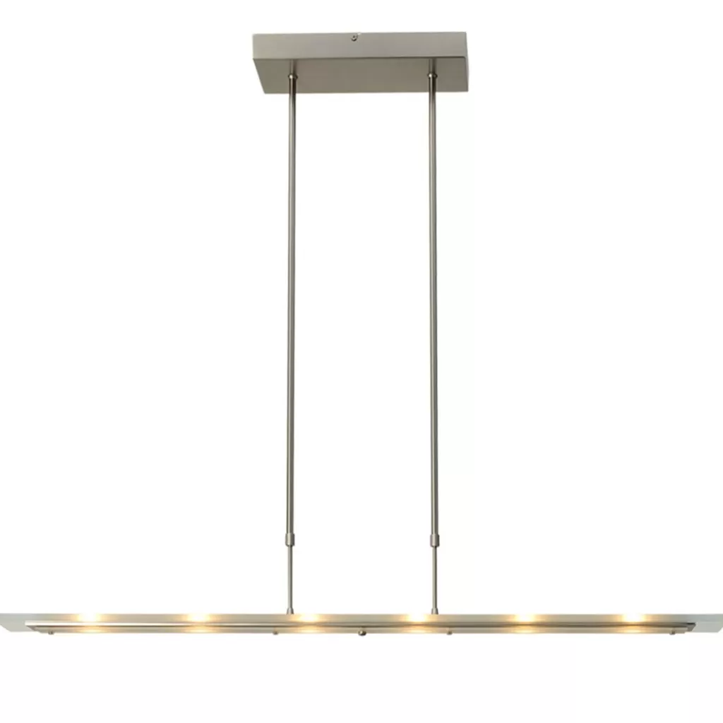 Moderne nikkel LED hanglamp met helder glas dimbaar>Straluma Online