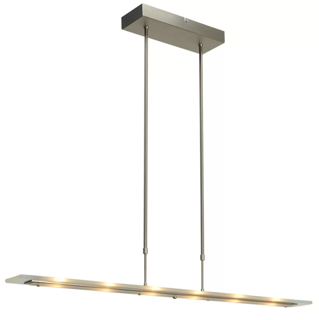 Moderne nikkel LED hanglamp met helder glas dimbaar>Straluma Online