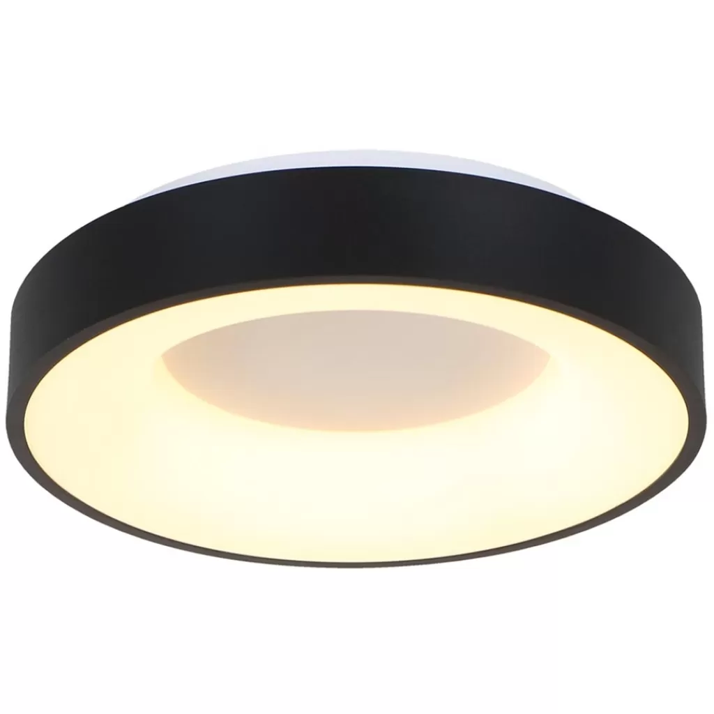 Moderne plafondlamp zwart met geïntegreerd LED>Straluma Sale